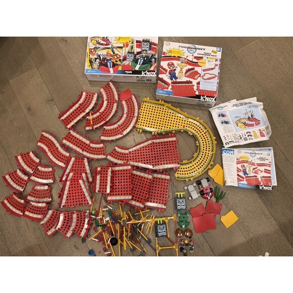 Huge Lot Of Knex Mario Kart Wii Luigi Racetrack Building Set Toy Cars Incomplete - Picture 1 of 9